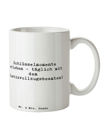 Mr. & Mrs. Panda Kaffeetasse Spruch Justizvollzugsbeamte Momente... in Weiß