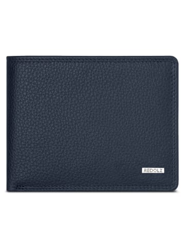 Redolz Leather Essentials QF Geldbörse RFID Leder 11,5 cm in navy