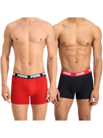 Puma Bodywear Boxershorts 4er Pack in Schwarz / Rot