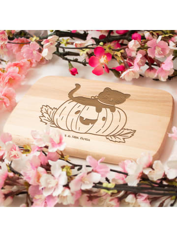 Mr. & Mrs. Panda Frühstücksbrett Schwarze Katze ohne Spruch in Transparent