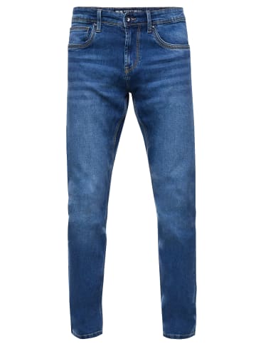 Rusty Neal Royal Blue Used Jeans Hose "MELVIN" Slim Fit Cotton-Stretch in Royal Blue Used