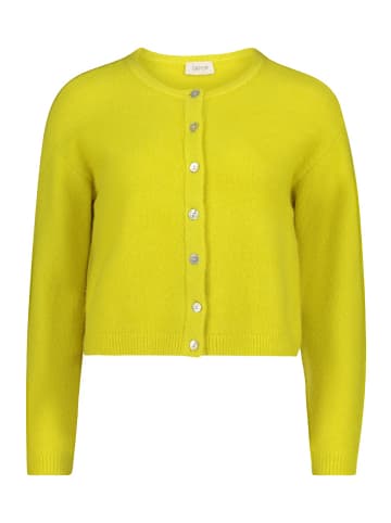 CARTOON Strick-Cardigan mit Rundhalsausschnitt in Neon Yellow
