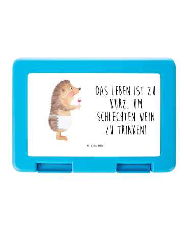 Mr. & Mrs. Panda Aufbewahrungsbox Igel Wein mit Spruch in Weiß