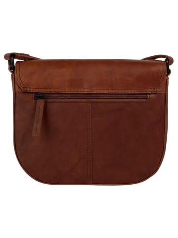 SPIKES & SPARROW Umhängetasche echt Leder in cognac