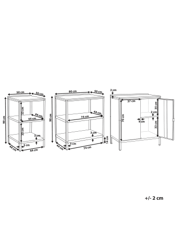 Beliani 3er-Set Gartenküche VILAMA in Weiß/Silber