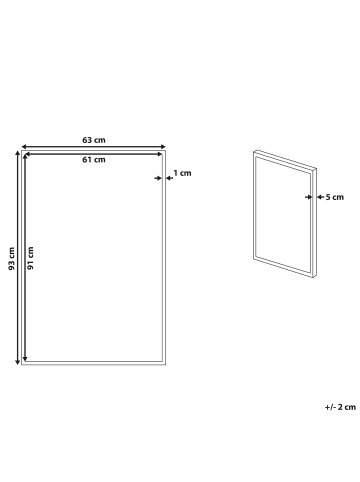 Beliani Canvas BITETTO in Bunt/Braun - (W) 63 x (H) 93 x (L) 5 cm