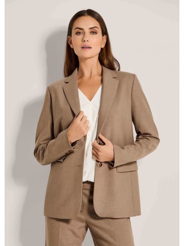 MADELEINE Eleganter Einreiher mit Reverskragen in caramel / melange