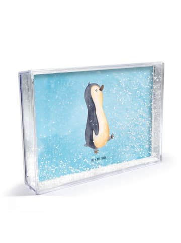 Mr. & Mrs. Panda Schüttelrahmen Pinguin mHerzieren ohne Spruch in Eisblau