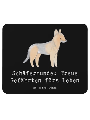 Mr. & Mrs. Panda Mouse Pad Schäferhund Gefährten mit Spruch in Schwarz