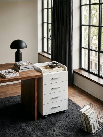 KADIMA DESIGN Rollcontainer Büro | 4 Schubladen, Mobil, Stauraum in Weiß