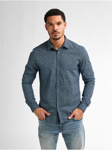Petrol Industries Hemd mit Allover-Muster Surfcrest in Blau