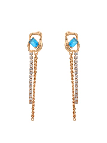 faina Women Earrings in Rose Gold Turquoise