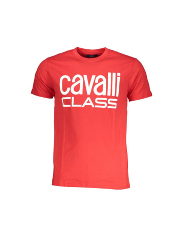 cavalli CLASS Rotes Baumwoll-T-Shirt