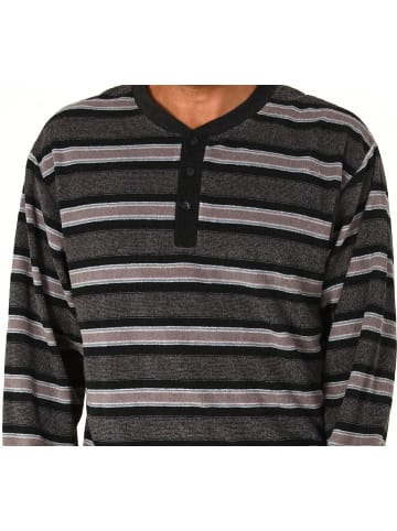 NORMANN Frottee Schlafanzug lang Bündchen - 81413 in türkis