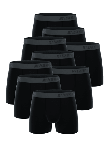 Unbekannt Boxershorts My Essential 9 Pack Boxers Cotton Bio in Black