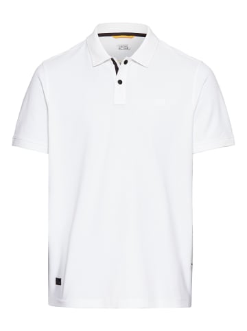 Camel Active Kurzarm Poloshirt aus einem Baumwollmix in Weiß