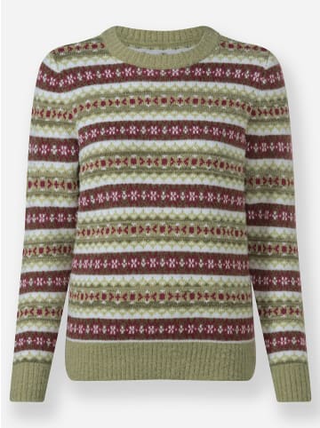 WITT WEIDEN Jacquard-Pullover in schilf-bordeaux-gemustert