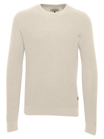 BLEND Rundhals Strickpullover Basic Langarm Sweater in Beige