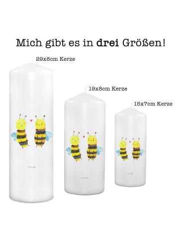 Mr. & Mrs. Panda Stumpenkerze Biene Verliebt ohne Spruch in Weiß