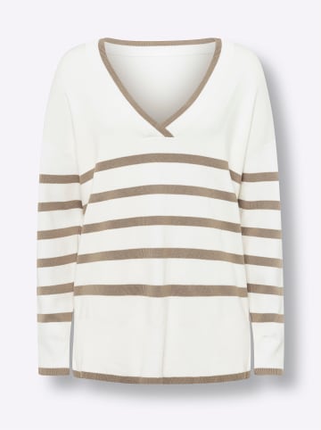 Heine Streifenpullover in sesam-ecru-geringelt
