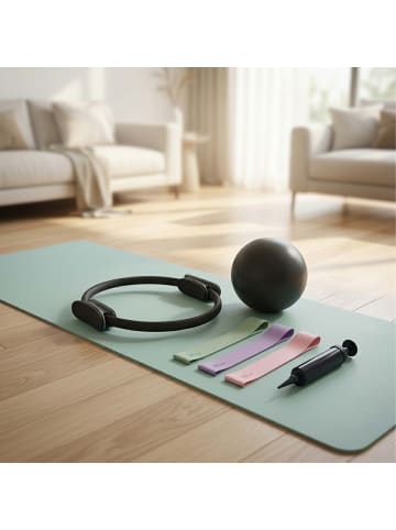 relaxdays 6-tlg. Pilates Set in Schwarz