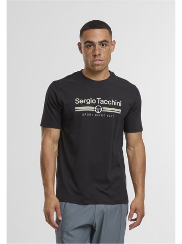 Sergio Tacchini T-Shirt in black/abbey stone
