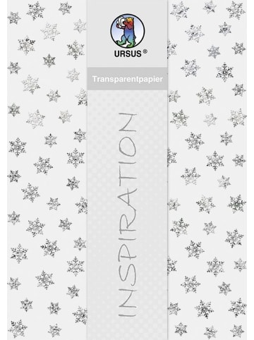 Buntpapierfabrik Ludwig Bähr Transparentpapier Silver Style 115g/qm A4 Packung mit 5 Blatt Schnee