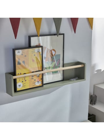 LA FACTORY Regal für Kinderbücher THE KING OF THE JUNGLE in Hellgrün, (H) 12 x (L) 55 cm