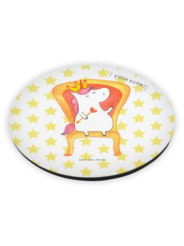 Mr. & Mrs. Panda Kühlschrankmagnet Einhorn König ohne Spruch in Weiß