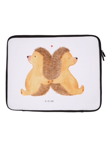 Mr. & Mrs. Panda Notebook Tasche Igel händchenhaltend ohne Spruch in Weiß