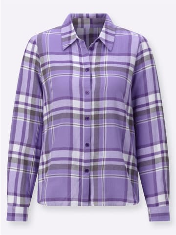WITT WEIDEN Flanellbluse in lila-lavendel-kariert