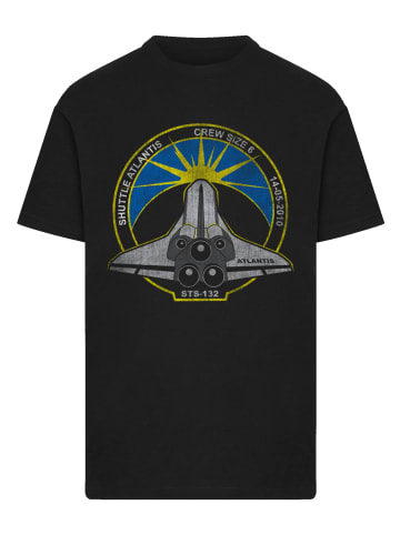 F4NT4STIC T-Shirt NASA STS 132 Atlantis Mission Badge Distressed in schwarz
