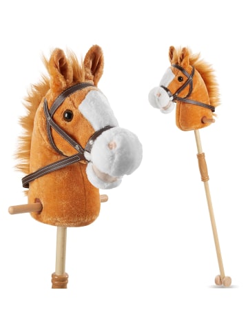tectake Hobby Horse - Kindgerechtes Spielpferd mit Plüsch