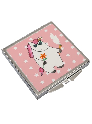 Mr. & Mrs. Panda Taschenspiegel Einhorn Woodstock ohne Spruch in Rot Pastell