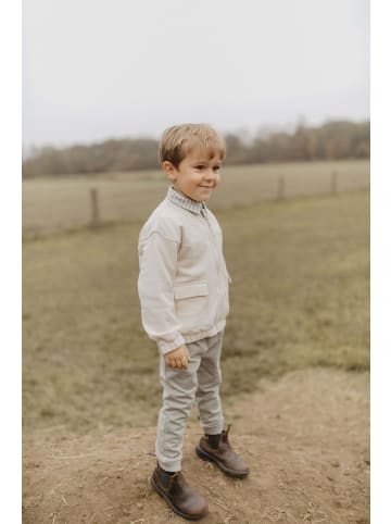 leevje Unisex Sweatjacke good days ahead' mit Backprint in cappuccino