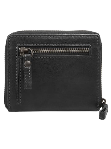 SPIKES & SPARROW Geldbörse RFID echt Leder in schwarz