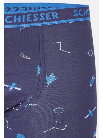 Schiesser Retro Short / Pant Kids Boys 95/5 Cotton in Blau gemustert