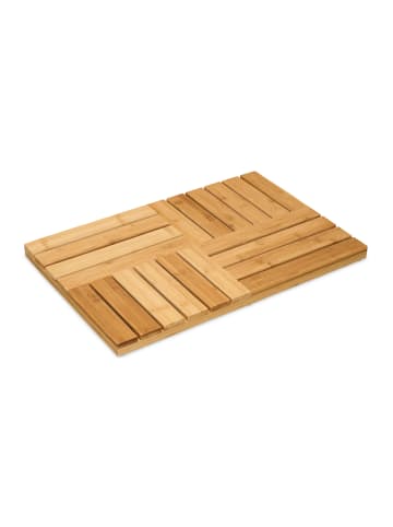 relaxdays Bambus Badematte in Natur - 61 x 40 cm