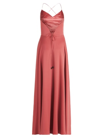 Vera Mont Abendkleid mit Wasserfallausschnitt in Bright Rust