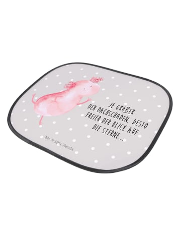 Mr. & Mrs. Panda Sonnenschutz Auto Axolotl Tanzen mit Spruch in Grau Pastell