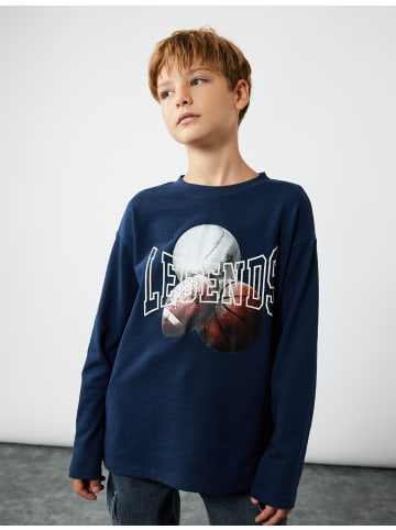 KOTON TSHIRT LS in Marineblau