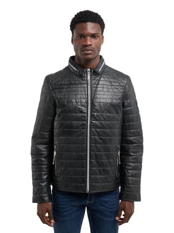 Bruno Banani Lederjacke Stephano in Anthrazit / Melange