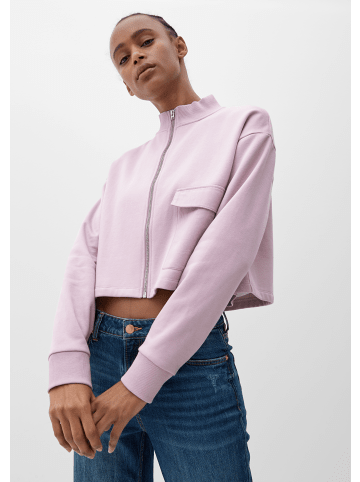 QS by S. Oliver Sweatshirt Jacke langarm in Pink