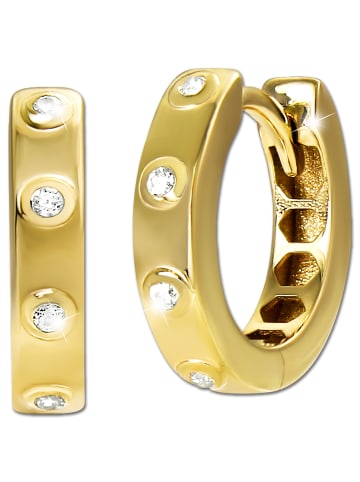 GoldDream Ohrringe Gold 333 Gelbgold - 8 Karat Dots Creolen