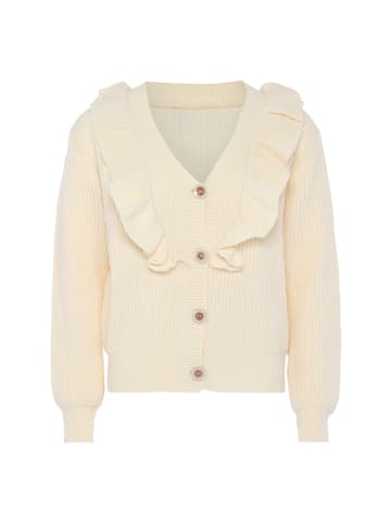 caspio Damen Strick Cardigan in WOLLWEISS