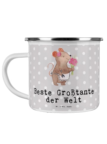 Mr. & Mrs. Panda Tasse Maus Beste Großtante der Welt mit Spruch in Grau Pastell
