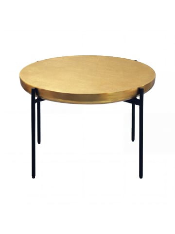 FineBuy Couchtisch in Gold / Aluminium / 63x63x41