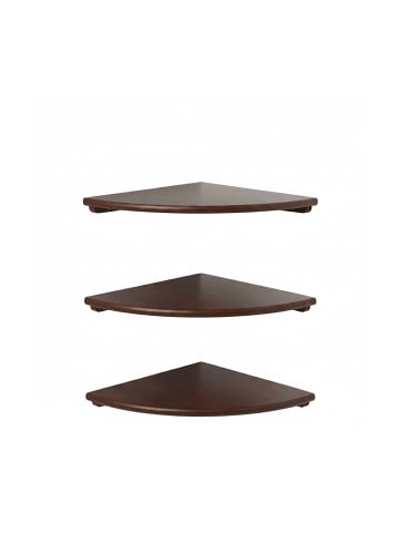 relaxdays Eckregal in Dunkelbraun - (B)35 x (H)3 x (T)35 cm