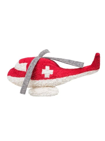 Efie Bio Kuscheltier Hubschrauber in Rot, Made in Germany, Größe ca. 28 cm