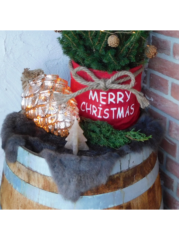 NatureNest Weihnachtsbaum in Xmas Bag rot 